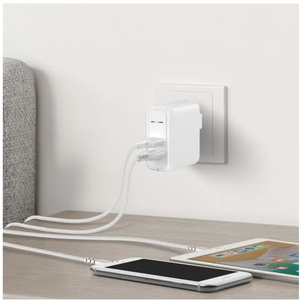 Cargador de Pared Anker 2 Puertos USB-A 24W + Cable Lightning MFi's photo #2