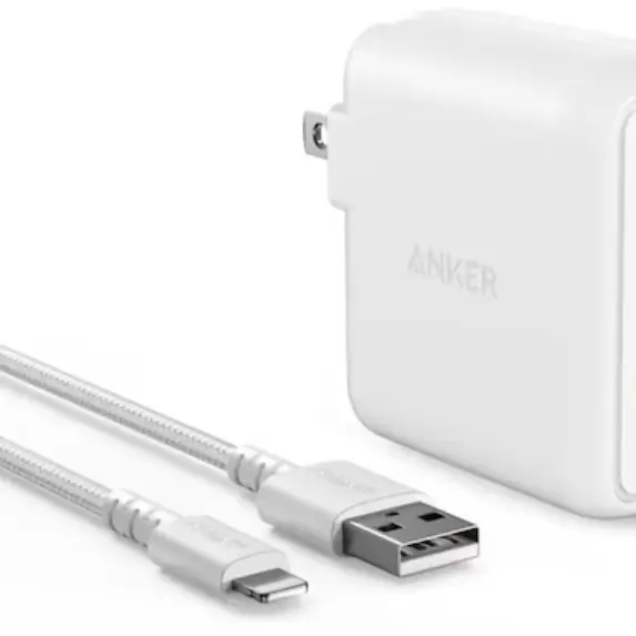 Cargador de Pared Anker 2 Puertos USB-A 24W + Cable Lightning MFi's photo #1