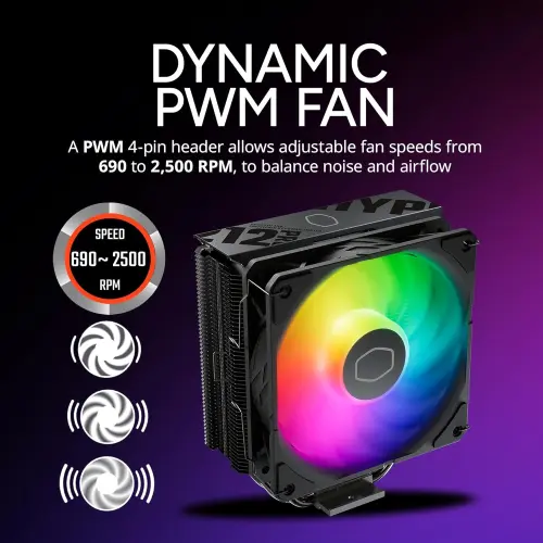 Disipador Cooler Master Hyper 212 Pro aRGB con Ventilador PWM 120mm's photo #5