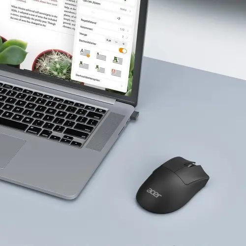 Mouse Acer Inalámbrico 1200 DPI con Receptor USB 2.4GHz – Negro — imagen 7