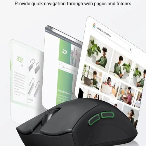 Mouse Acer Inalámbrico 1200 DPI con Receptor USB 2.4GHz – Negro — imagen 6