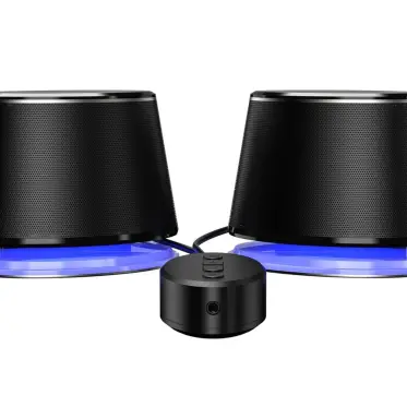 Bocinas Amazon Basics Bluetooth y USB con Iluminación Azul's photo #1
