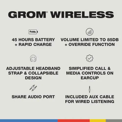 Audífonos Inalámbricos Skullcandy Grom Wireless con Micrófono y 45h de Batería's photo #3