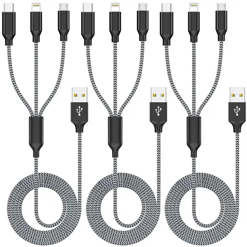 Cable de Carga 3 en 1 Xnewcable — 1.2m, Nylon Trenzado's photo #1