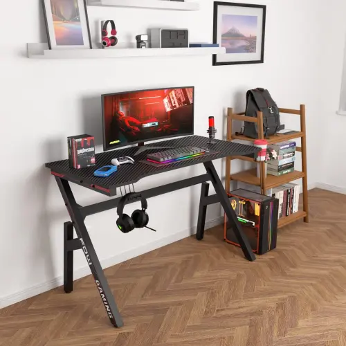 Mesa Gaming BestOffice 47" con Fibra de Carbono Roja's photo #3