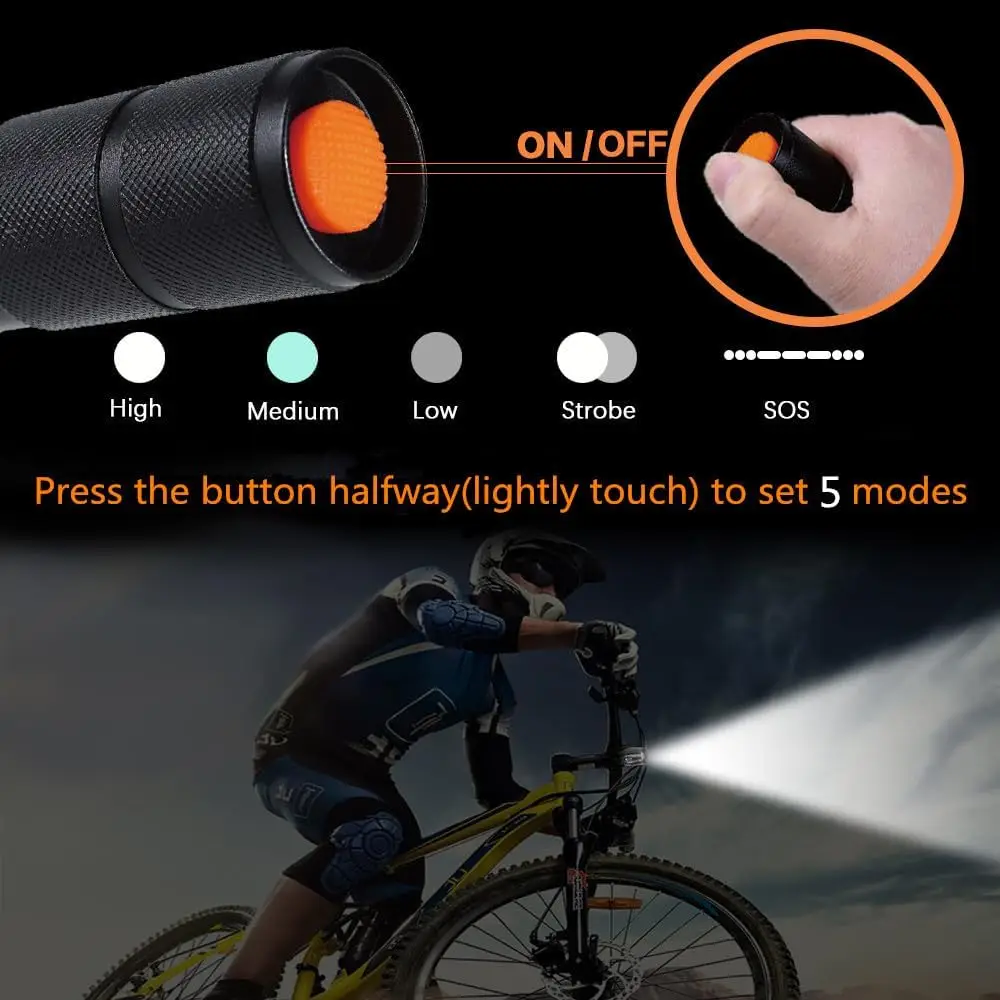 Linterna LED Táctica de Alta Potencia (1 Unidad) — imagen 4