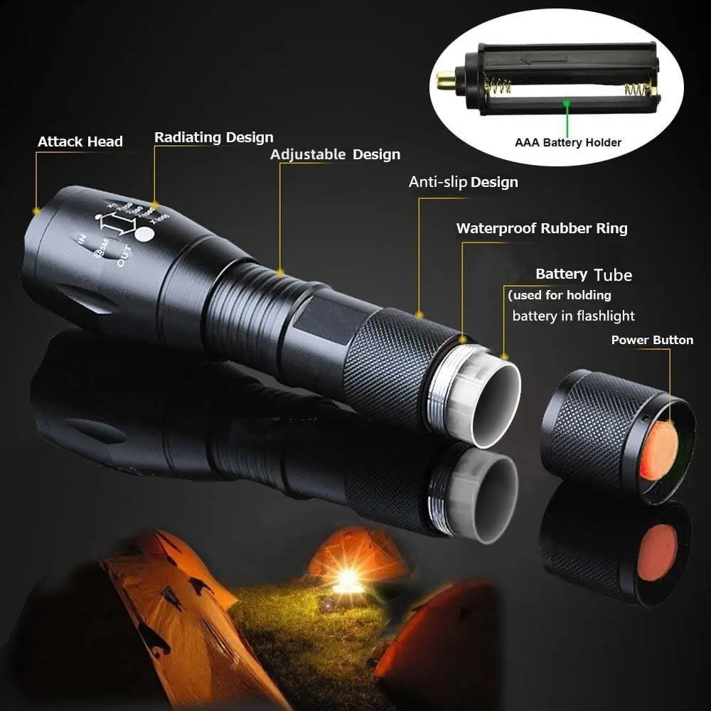 Linterna LED Táctica de Alta Potencia (1 Unidad) — imagen 3