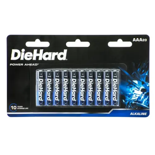 Pilas AAA Alcalinas DIEHARD Paquete de 20 Unidades — imagen 1