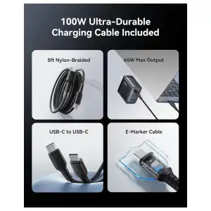 INIU Cargador 65W Power Delivery 3 Puertos USB-C miniatura 5
