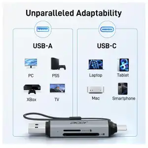 Acer Lector de Tarjetas SD USB-C y USB-A 3.0 Dual Slot miniatura 8
