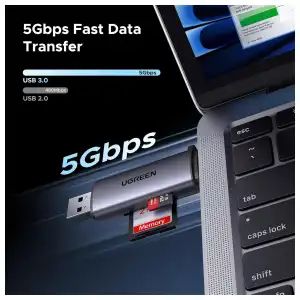 Lector de Tarjetas UGREEN USB-C / USB 3.0 2 en 1 SD y microSD miniatura 2