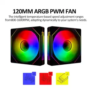 Pack 3 Fanes 120mm ARGB Infinity Mirror miniatura 2