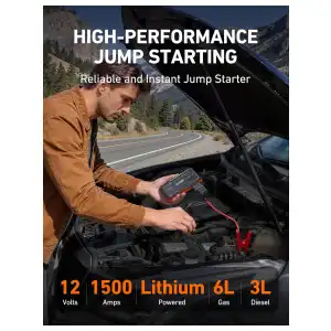 Arrancador Portátil AstroAI S8 1500A 12V con Power Bank, Linterna LED y Cables Inteligentes para Motores Gasolina 6.0L y Diésel 3.0L miniatura 3