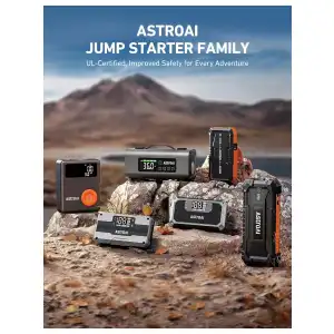 Arrancador Portátil AstroAI S8 1500A 12V con Power Bank, Linterna LED y Cables Inteligentes para Motores Gasolina 6.0L y Diésel 3.0L miniatura 2