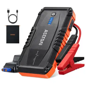 Arrancador Portátil AstroAI S8 1500A 12V con Power Bank, Linterna LED y Cables Inteligentes para Motores Gasolina 6.0L y Diésel 3.0L miniatura 1