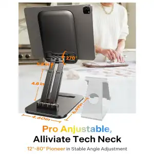 Soporte Ajustable LISEN para Tablet e iPad hasta 15.9” Plegable con Altura y Ángulo Regulables para Escritorio miniatura 4