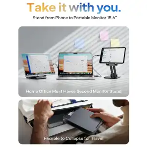 Soporte Ajustable LISEN para Tablet e iPad hasta 15.9” Plegable con Altura y Ángulo Regulables para Escritorio miniatura 5
