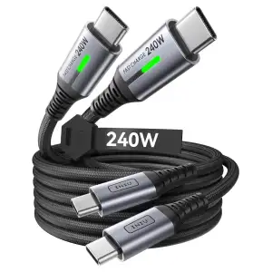 Cable USB-C a USB-C INIU 240W Trenzado de Carga Rápida para iPhone, Samsung, Laptop, MacBook, iPad y Switch miniatura 1