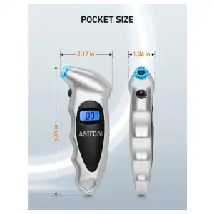 Medidor Digital de Presión para Neumáticos AstroAI 150 PSI con Pantalla LCD Retroiluminada para Autos, Camiones, Motos y Bicicletas miniatura 7