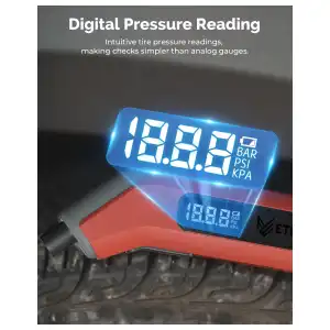 Medidor Digital de Presión para Neumáticos ETENWOLF T300 3–200 PSI de Alta Precisión ANSI B40.7 con Pantalla LCD Retroiluminada miniatura 5