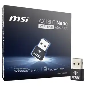 MSI AX1800 Nano WiFi 6 USB Adapter miniatura 1
