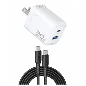Cargador INIU 30W GaN USB-C de Carga Rápida con Doble Puerto y Cables Incluidos miniatura 1