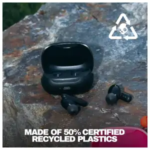 Audífonos Inalámbricos Skullcandy Smokin’ Buds Bluetooth True Black con 20 Horas de Batería, Micrófono e IPX4 miniatura 2