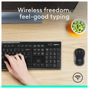 Combo Logitech MK270 Teclado y Mouse Inalámbrico Full Size con Receptor USB miniatura 2