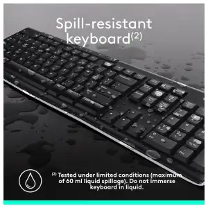 Combo Logitech MK270 Teclado y Mouse Inalámbrico Full Size con Receptor USB miniatura 8