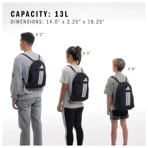 Mochila Adidas Alliance 3 Sackpack Ligera para Gimnasio, Escuela y Uso Diario miniatura 6