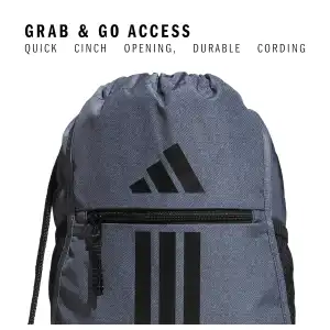 Mochila Adidas Alliance 3 Sackpack Ligera para Gimnasio, Escuela y Uso Diario miniatura 3