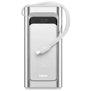 Power Bank TALIX 10000mAh 100W USB-C con Cable Integrado, Pantalla Digital y 3 Puertos miniatura 1