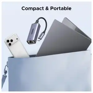 Adaptador UGREEN USB-C a Ethernet Gigabit RJ45 1000Mbps para MacBook, iPad, iPhone y Laptops USB-C miniatura 9