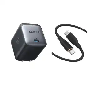 Cargador Celular Anker 715 Nano II 65W USB-C GaN II con PPS, PIQ 3.0 y Enchufe Plegable miniatura 1