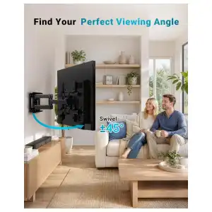 Soporte de Pared BONTEC Full Motion para TV 37–85″, 132 lb, Doble Brazo Articulado y VESA 600×400 mm miniatura 7