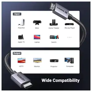 Cable UGREEN HDMI 2.1 8K 60Hz / 4K 240Hz 48Gbps de 2 Metros con eARC, HDR y Dolby Atmos miniatura 7