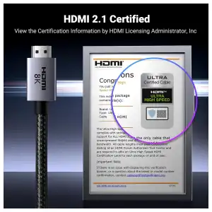 Cable UGREEN HDMI 2.1 8K 60Hz / 4K 240Hz 48Gbps de 2 Metros con eARC, HDR y Dolby Atmos miniatura 2