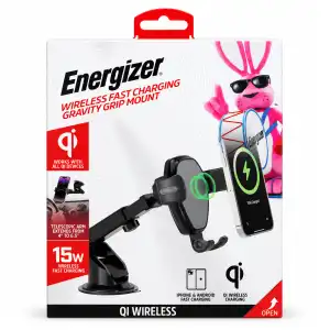 Soporte Energizer para Auto con Carga Inalámbrica Qi 15W, Gravity Grip y Brazo Telescópico miniatura 1