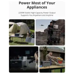 Estación de Energía Portátil DJI Power 1000 Estación de Energía Portátil 1024Wh 2200W LiFePO₄ con UPS y Carga Rápida miniatura 3