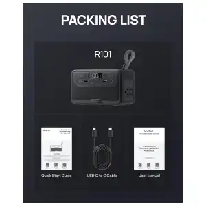 DaranEner R101 Lite 89.6Wh 100W – Estación de Energía Portátil LiFePO₄ con USB-C 100W miniatura 9