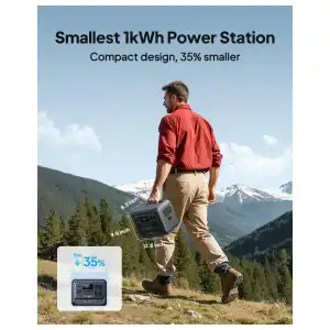 BLUETTI Elite 100 V2 Nueva 1024Wh 1800W – Estación de Energía Portátil LiFePO₄ con UPS y Carga Rápida miniatura 3