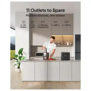 BLUETTI AC180 Nueva 1152Wh 1800W – Estación de Energía Portátil LiFePO₄ con Carga Rápida, UPS y App miniatura 4
