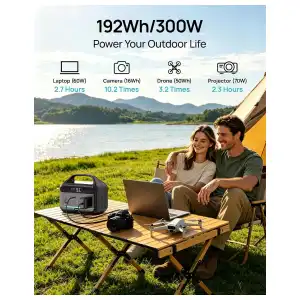 DaranEner NEOX 192Wh 300W con Panel Solar 30W – Estación de Energía Portátil LiFePO₄ para Apagones miniatura 2
