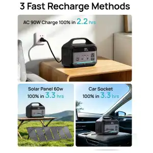 DaranEner NEOX 192Wh 300W con Panel Solar 30W – Estación de Energía Portátil LiFePO₄ para Apagones miniatura 5