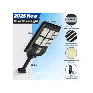 Lámparas Solares TOWPONICS 5000W 2 Pack 23000mAh con Sensor de Movimiento y Control Remoto miniatura 4