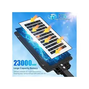 Lámparas Solares TOWPONICS 5000W 2 Pack 23000mAh con Sensor de Movimiento y Control Remoto miniatura 2