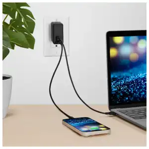 Cargador Best Buy Essentials 100W USB-C + USB-A de 2 Puertos Plegable miniatura 3