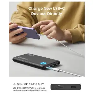 Power Bank INIU 10000mAh USB-C de Carga Rápida con Linterna, Diseño Ultrafino miniatura 3