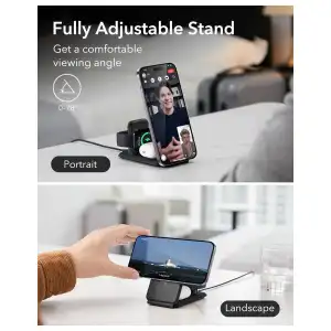 Cargador ESR 3 en 1 Plegable MagSafe para iPhone, Apple Watch y AirPods miniatura 6
