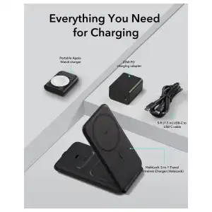 Cargador ESR 3 en 1 Plegable MagSafe para iPhone, Apple Watch y AirPods miniatura 9